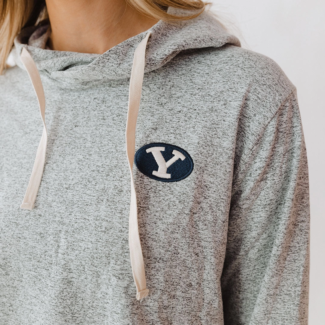 BYU Travel Hoodie, Heather Grey