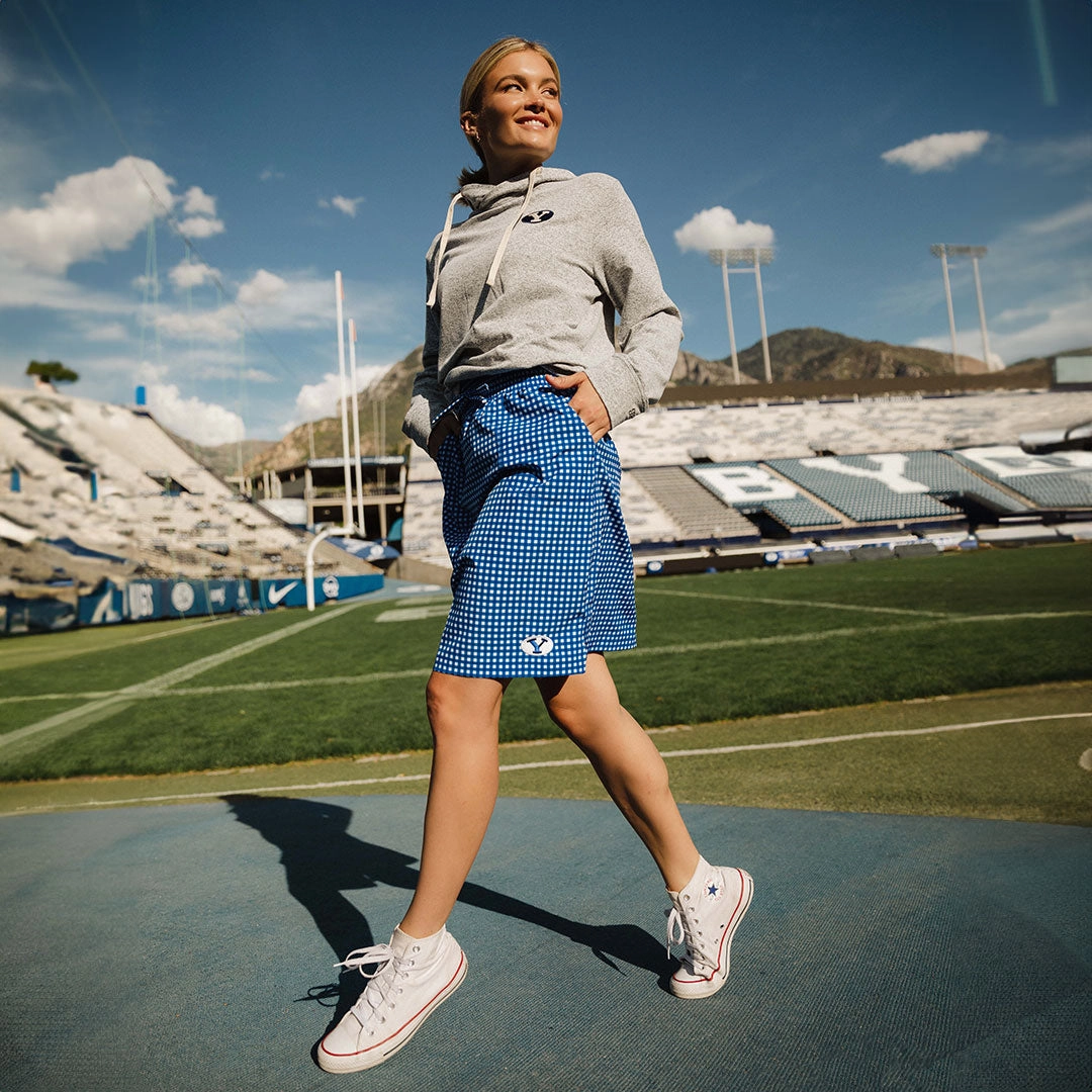 BYU Travel Hoodie, Heather Grey