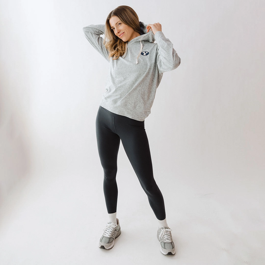 BYU Travel Hoodie, Heather Grey