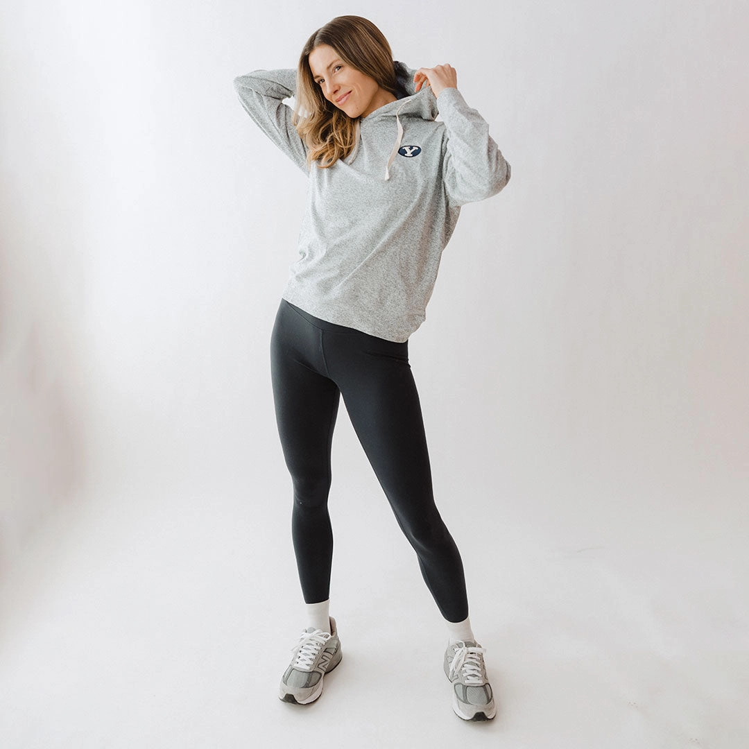 BYU Travel Hoodie, Heather Grey