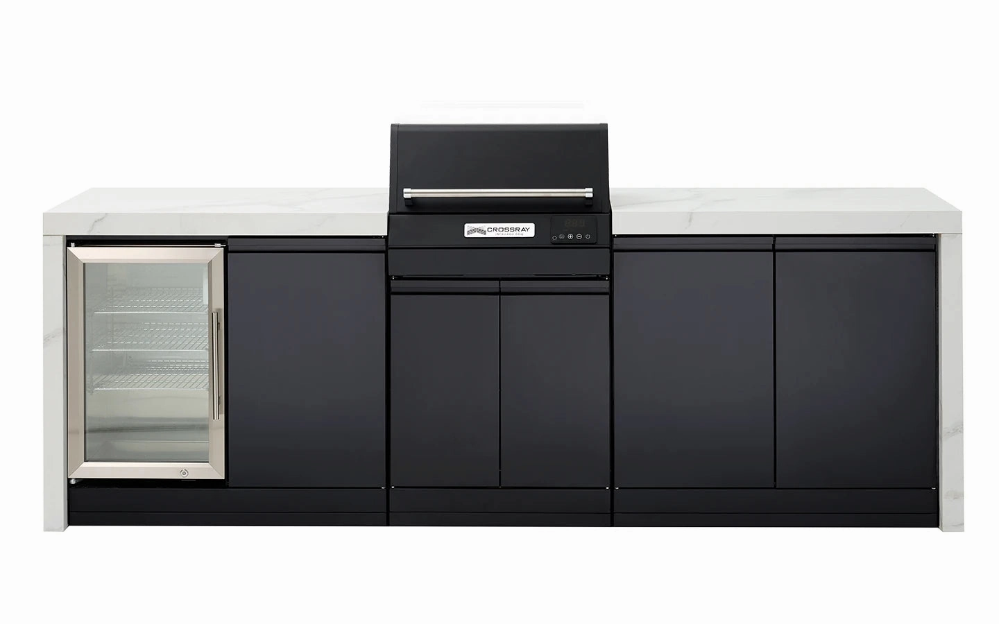 Crossray TCEK-03 BBQ, Cabinet & Single Fridge