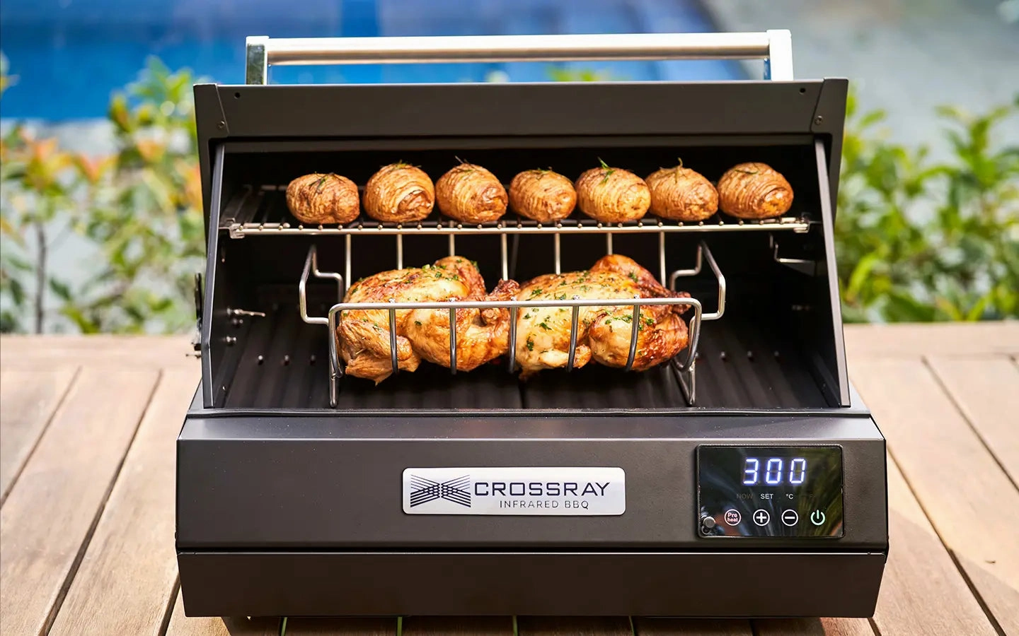Crossray TCEK-03 BBQ, Cabinet & Single Fridge
