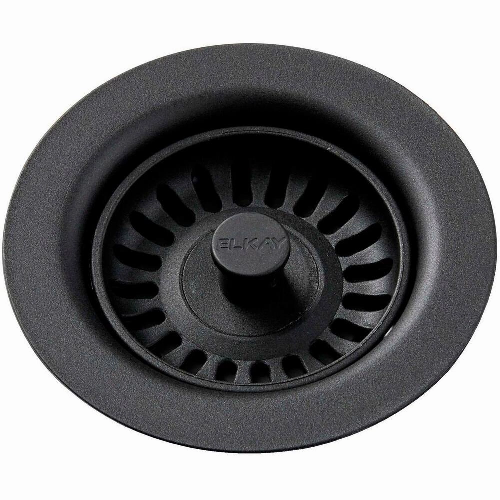 Elkay LKQS35BK Polymer Drain Fitting for 3-1/2 in. Sink Drain Opening in Black