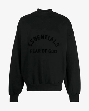 FEAR OF GOD FOG ESSENTIALS SS23 CREWNECK JET BLACK (NEW)
