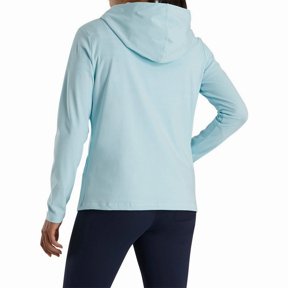 FootJoy Full-Zip Hoodie Golf Jacket Sky Heather - FW22 Women