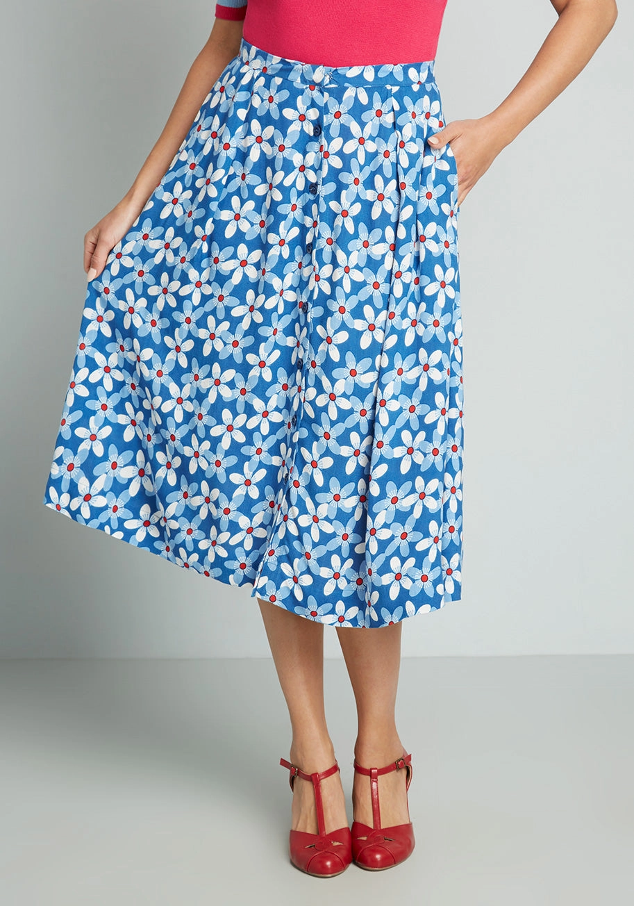 Free To Flourish Midi Skirt
