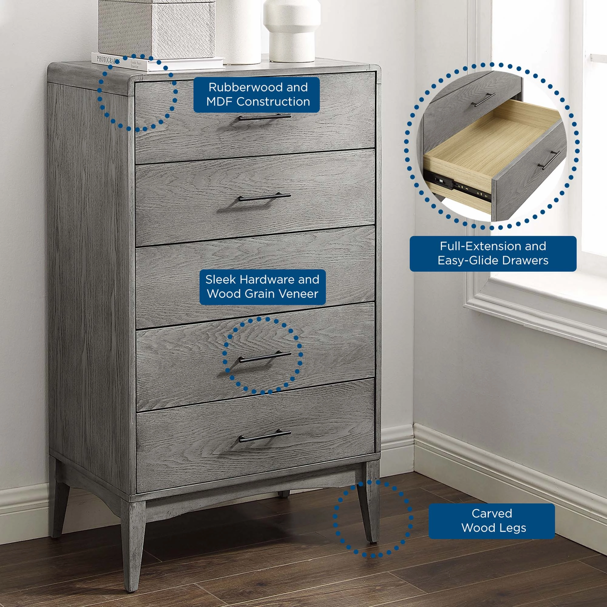 Georgia Wood Chest by Modway