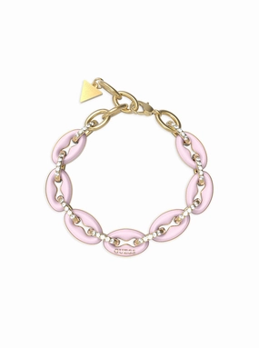Gold Rose Crystal Link Bracelet