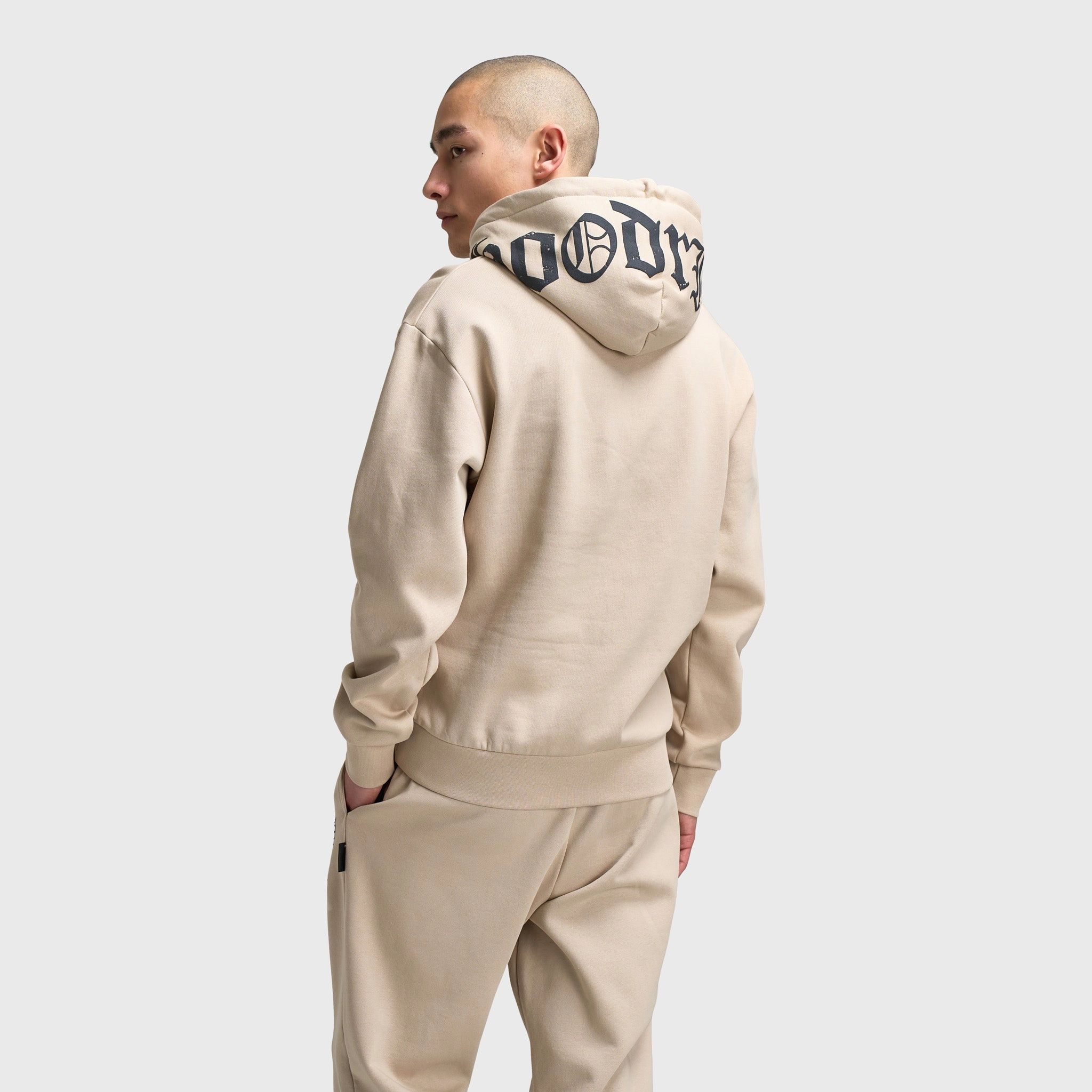 Hoodrich Crown Oversized Hoodie Oxford Tan / Asphalt - Black