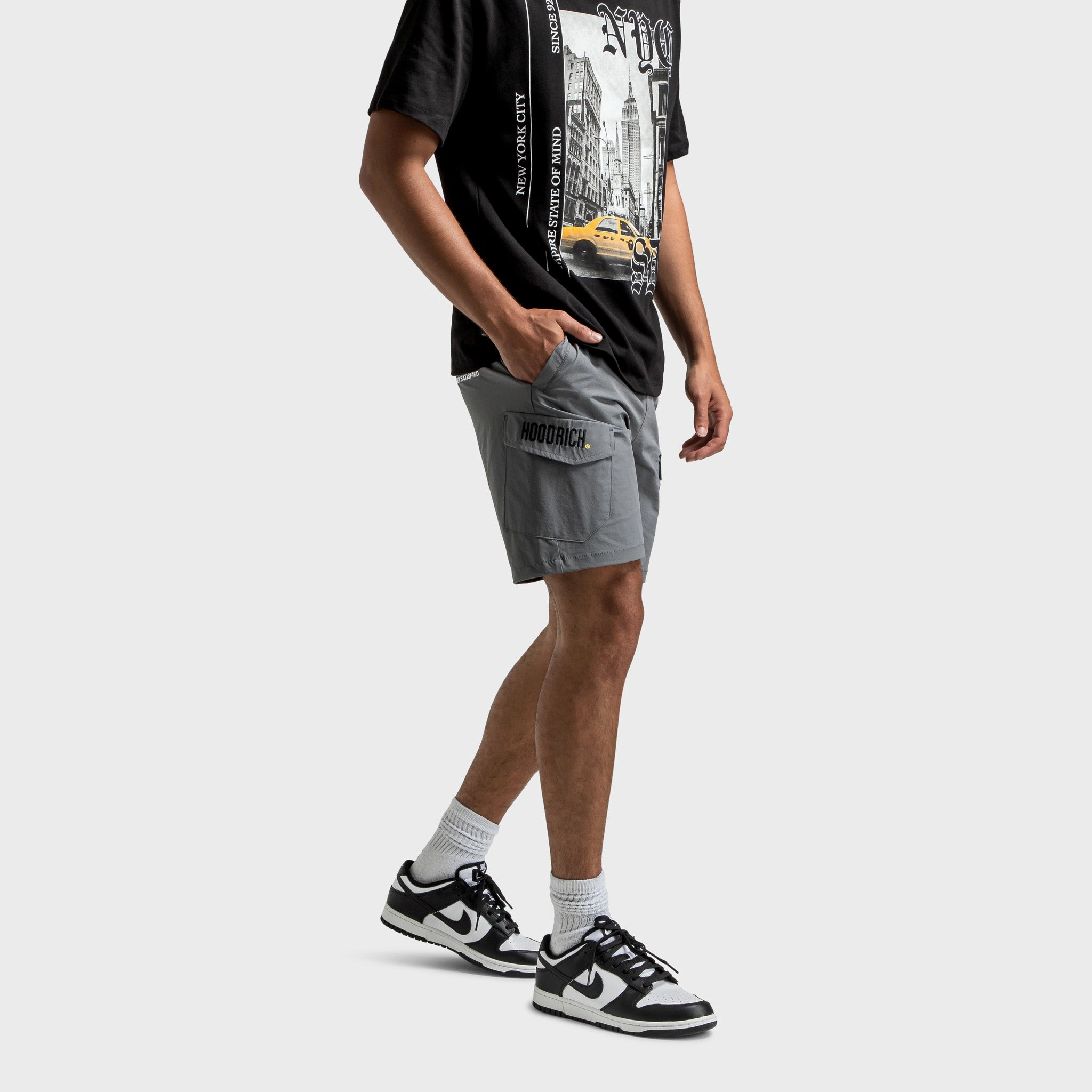Hoodrich District Woven Cargo Shorts Lava Smoke / Black - Lychee