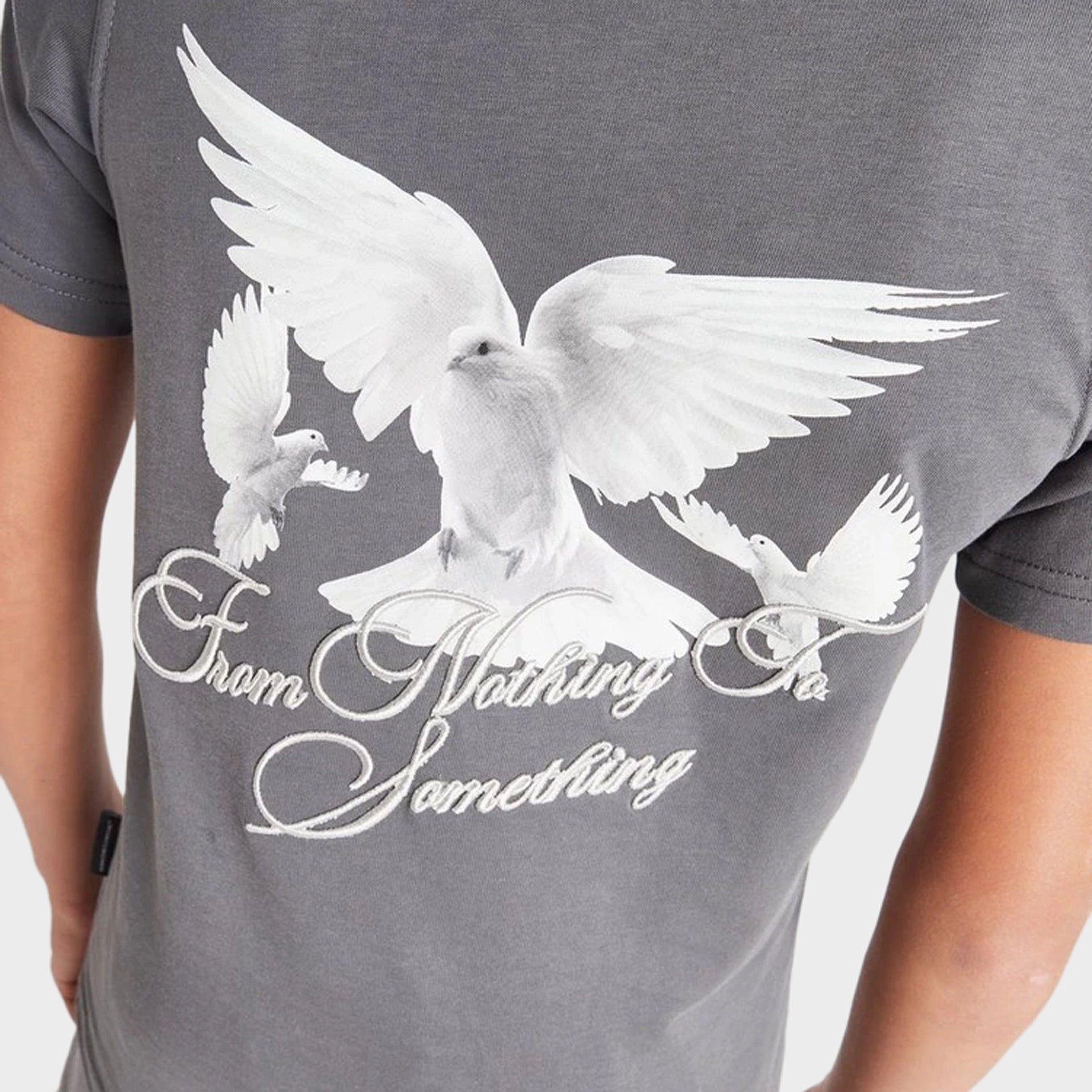 Hoodrich Junior Boys' Flight Graphic T-Shirt Lava Smoke / White - Quiet Grey