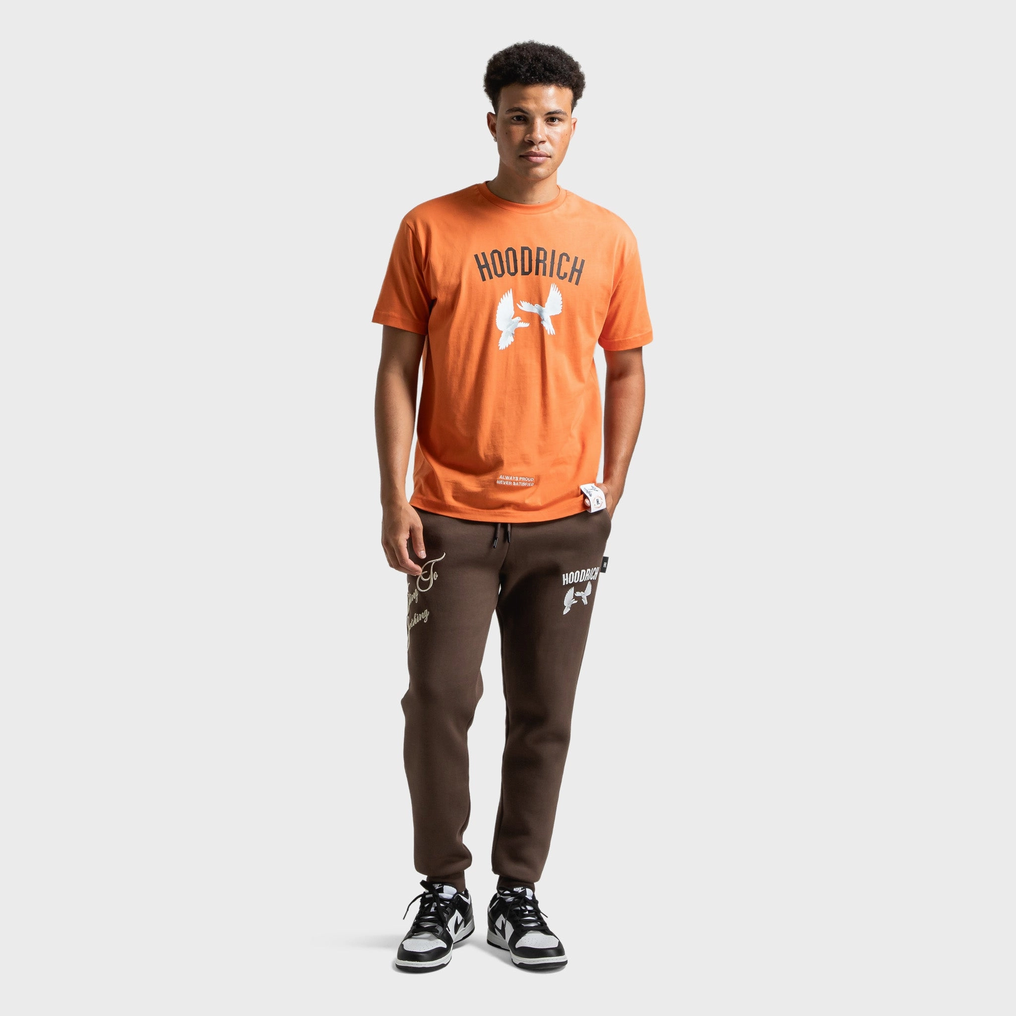 Hoodrich Take Flight V2 Joggers Chocolate Brown / White - Safari