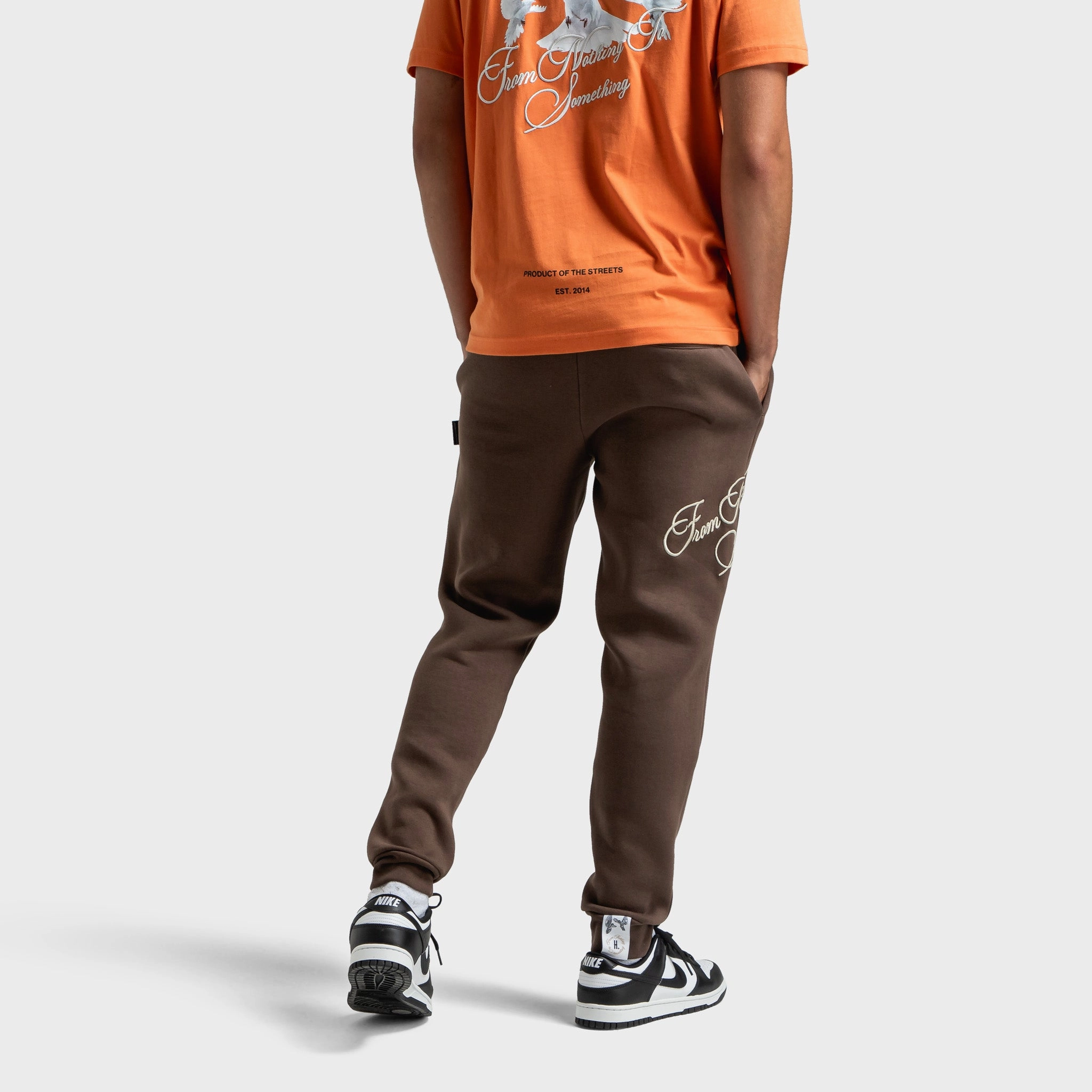 Hoodrich Take Flight V2 Joggers Chocolate Brown / White - Safari