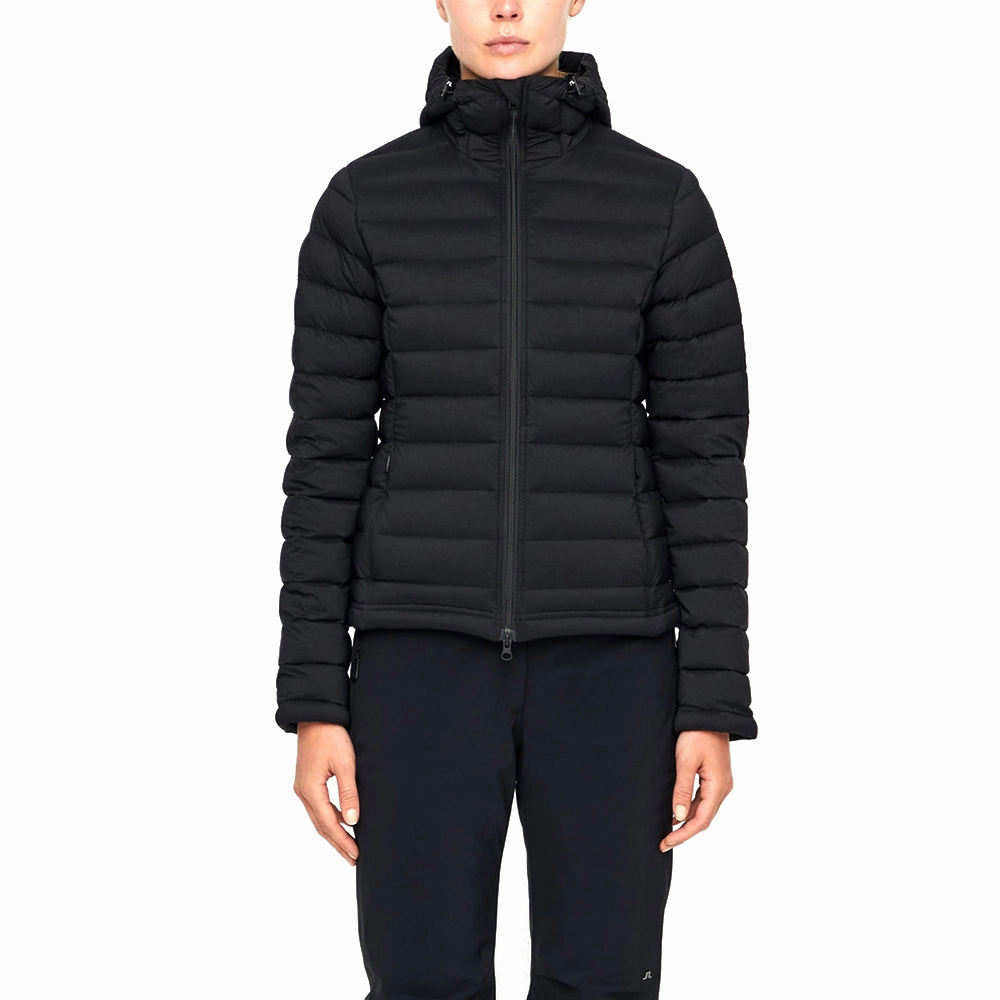 J.Lindeberg Ease Hooded Liner JL Down Golf Jacket Black - FW18 Women