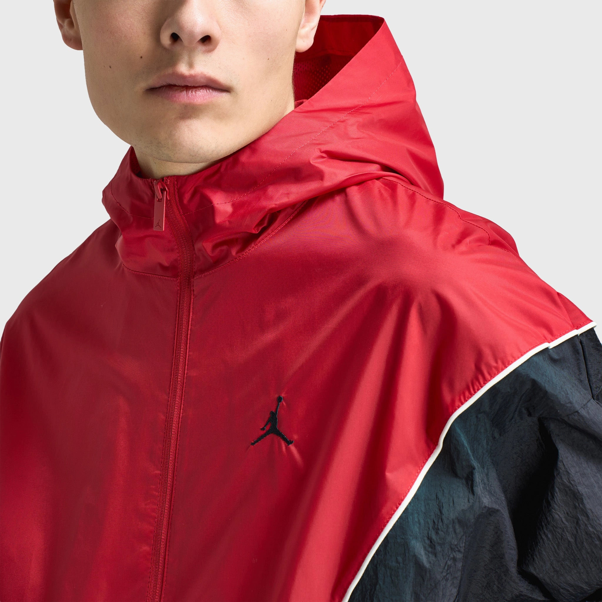 Jordan Brooklyn Hooded Draft Jacket Varsity Red / Black - Sail