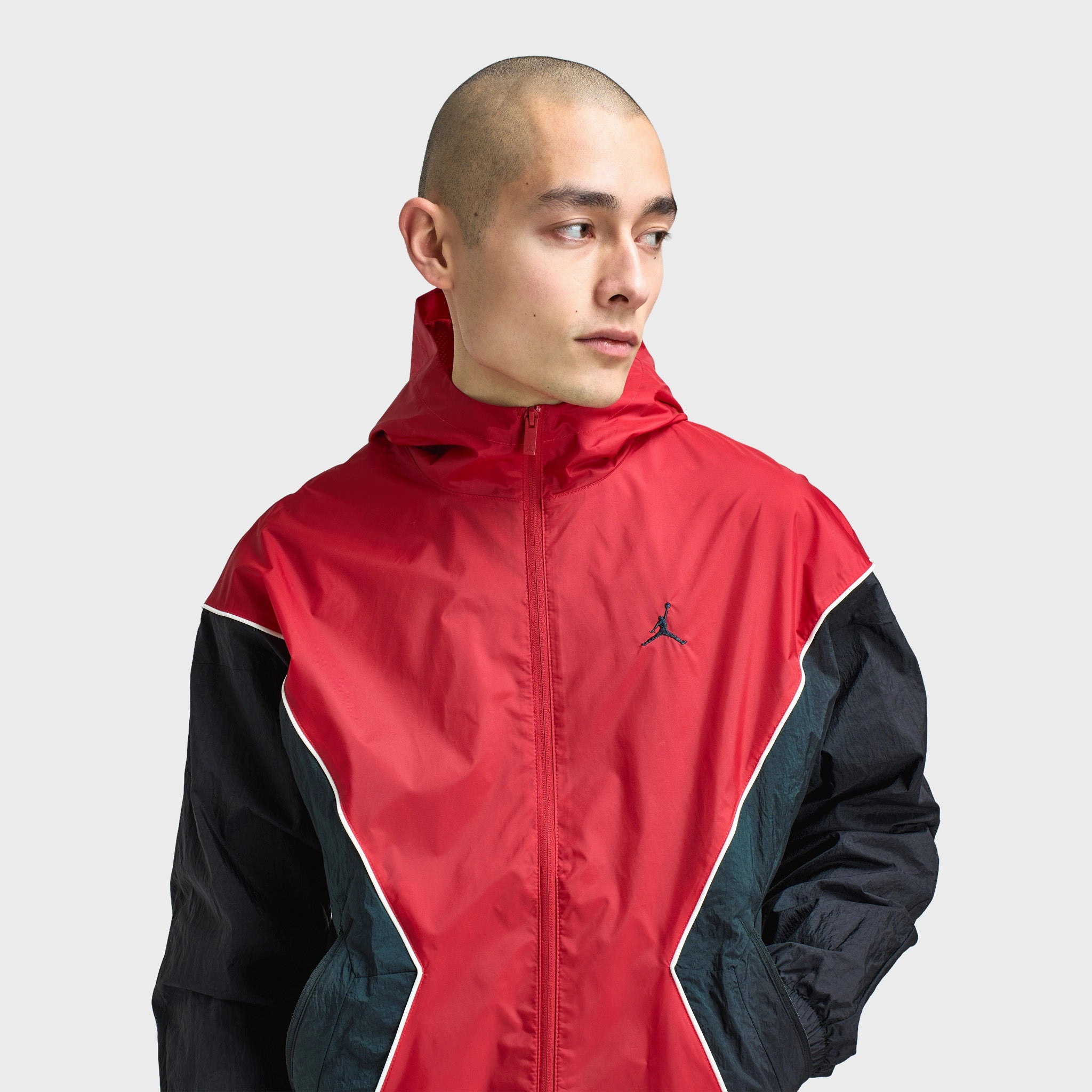 Jordan Brooklyn Hooded Draft Jacket Varsity Red / Black - Sail