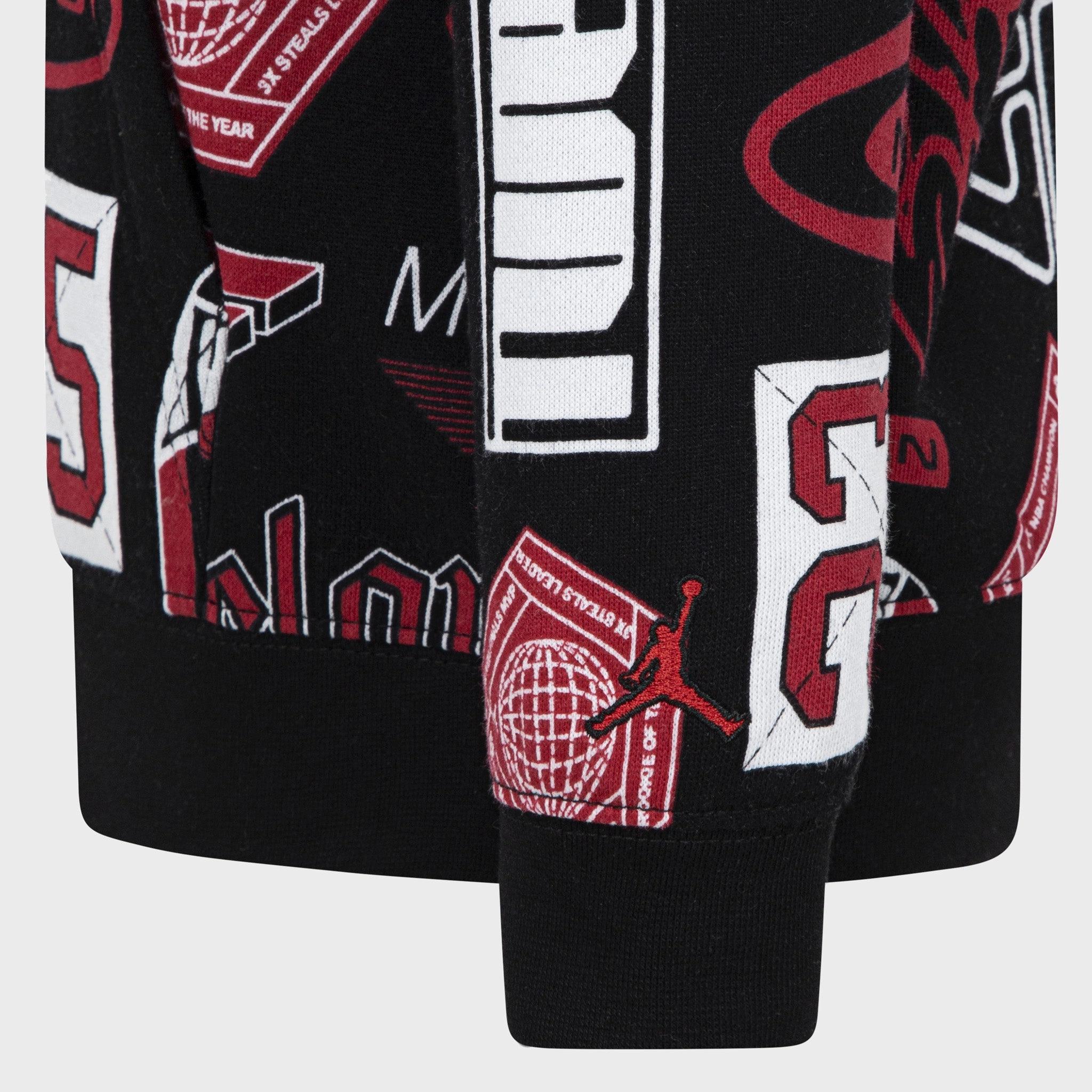 Jordan Child Boys' All-Over-Print Brooklyn Fleece Pullover Hoodie Set / Black
