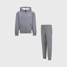 Jordan Children's Brooklyn Fleece Full Zip Hoodie Set / Carbon Heather