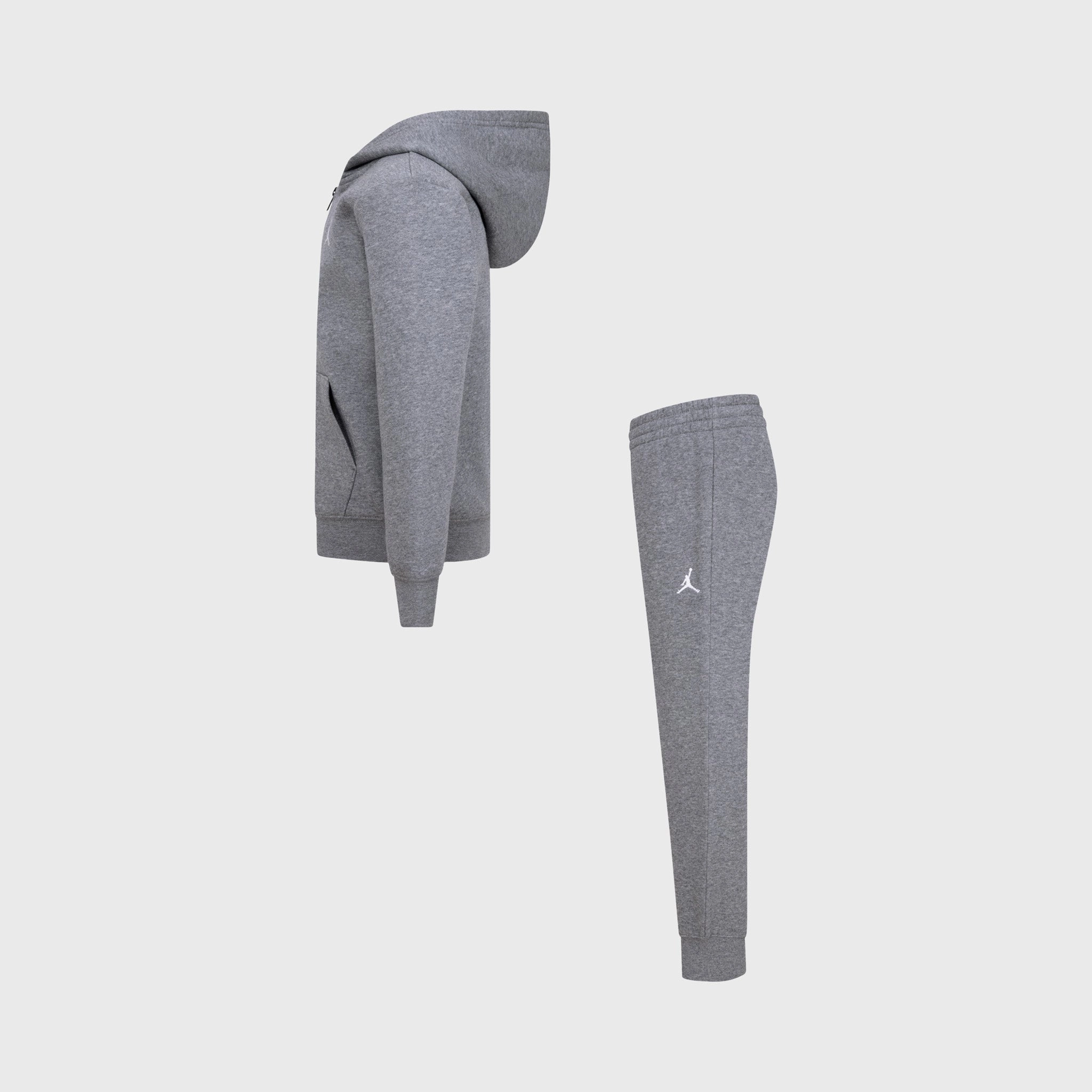 Jordan Children's Brooklyn Fleece Full Zip Hoodie Set / Carbon Heather