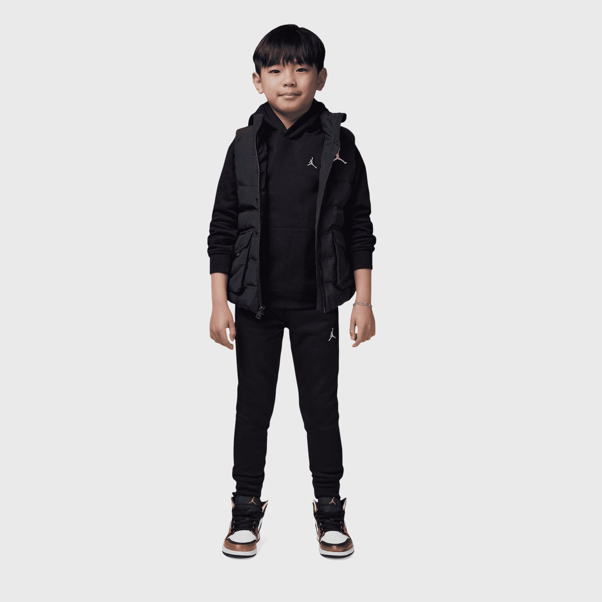 Jordan Children's Brooklyn Fleece Pullover Hoodie Set / Black