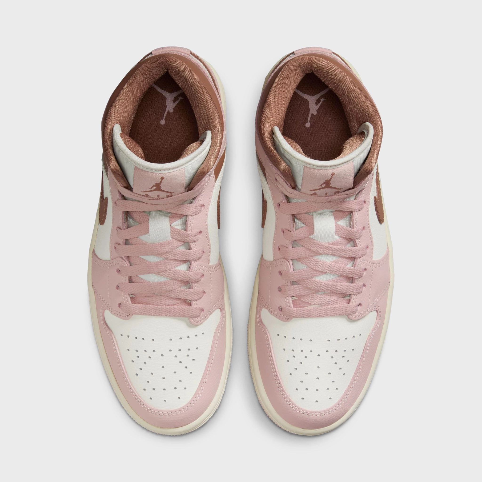 Jordan Women's 1 Mid Pink Oxford / Archaeo Brown - Sail