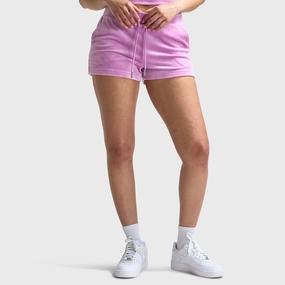 Juicy Couture Women's Luxe Velour Bling Shorts / Violet Tulle