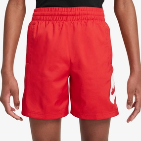 kids nike sportswear club short (red)