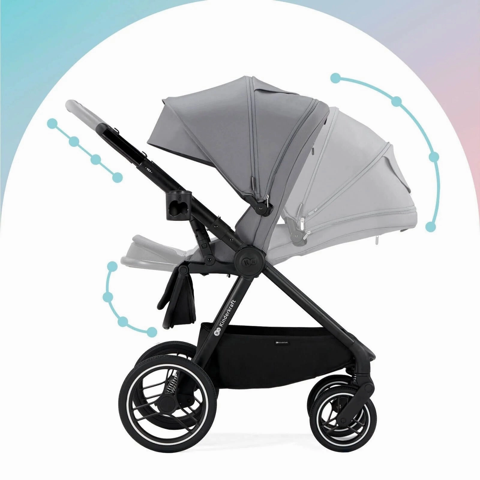 Kinderkraft Nea 2in1 Stroller - Platinium Grey