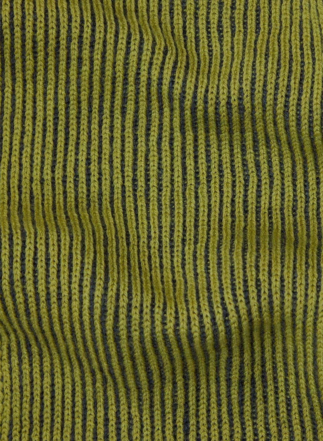 Knitted Merino Scarf - Green/Navy