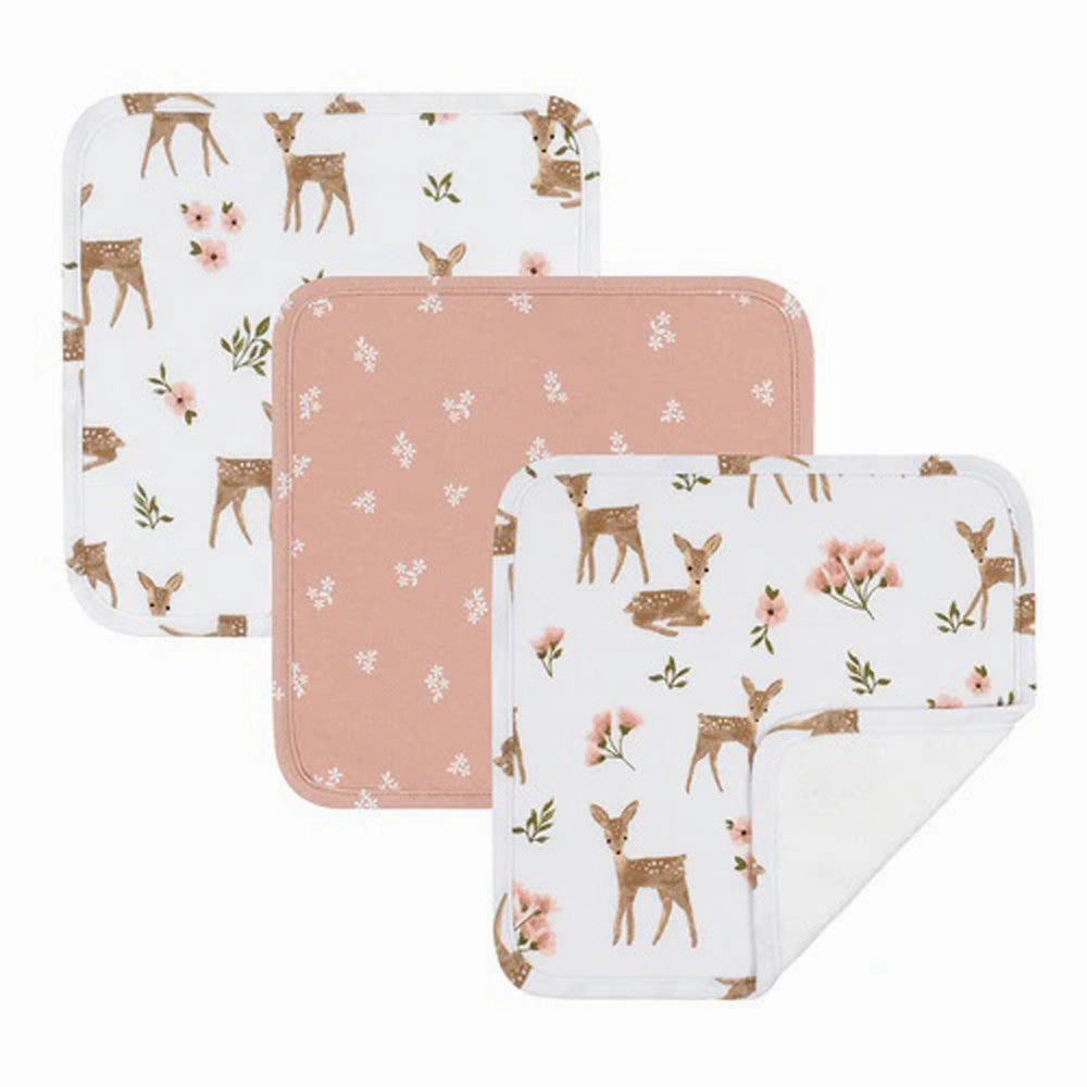 Living Textiles 3pk Wash Cloths Sophia Garden