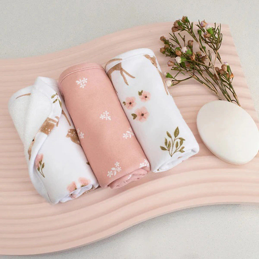 Living Textiles 3pk Wash Cloths Sophia Garden