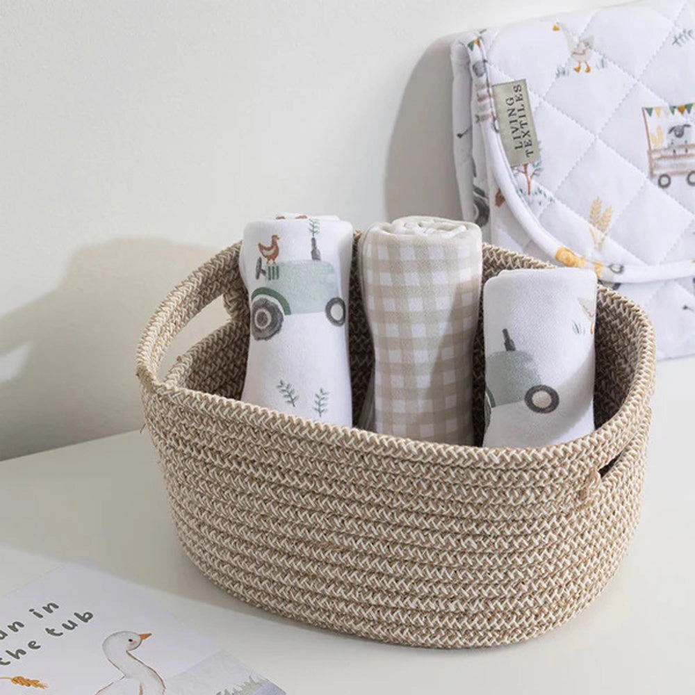 Living Textiles 3pk Wash Cloths Tractor Ride