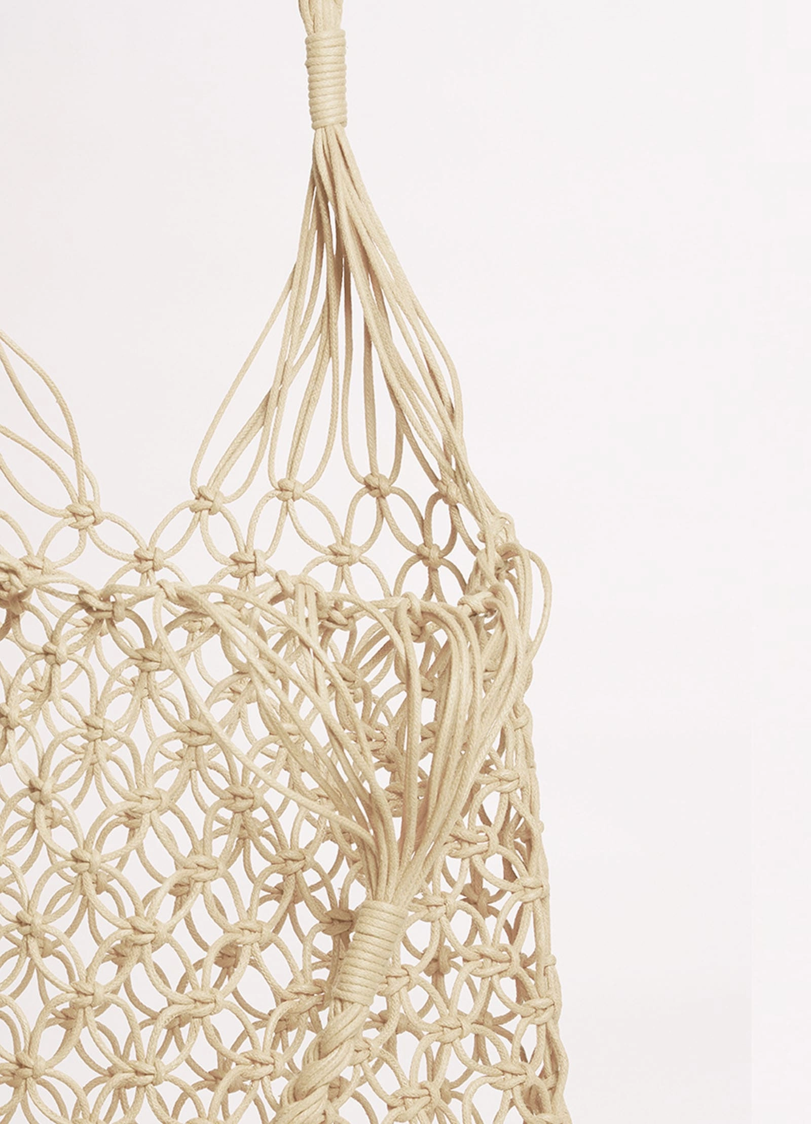 Macrame Cord Tote Bag - Natural