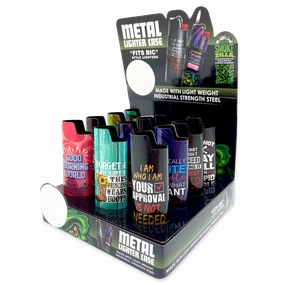 Metal Lighter Case - 12 Pieces Per Retail Ready Display 23785