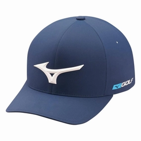 Mizuno Tour Delta Fitted Golf Cap Navy - 22 Men