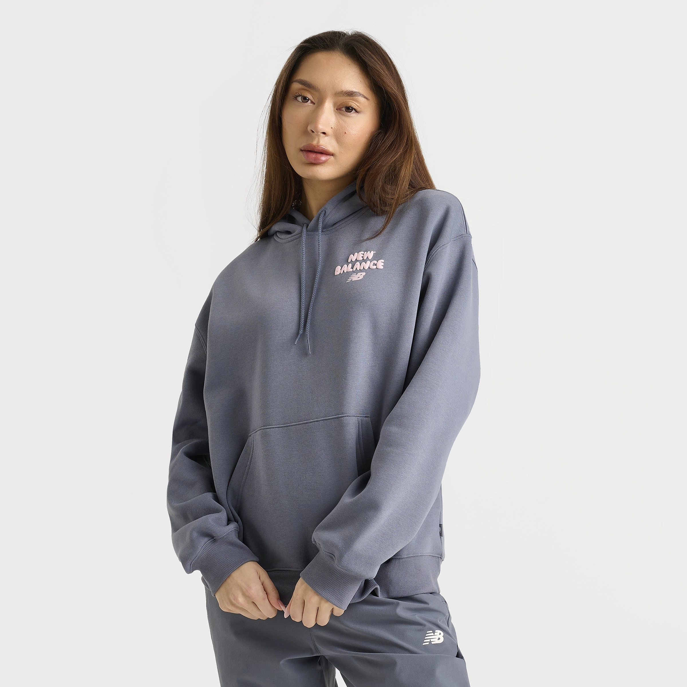 New Balance Women's Bubble Heart Hoodie / Dark Arctic