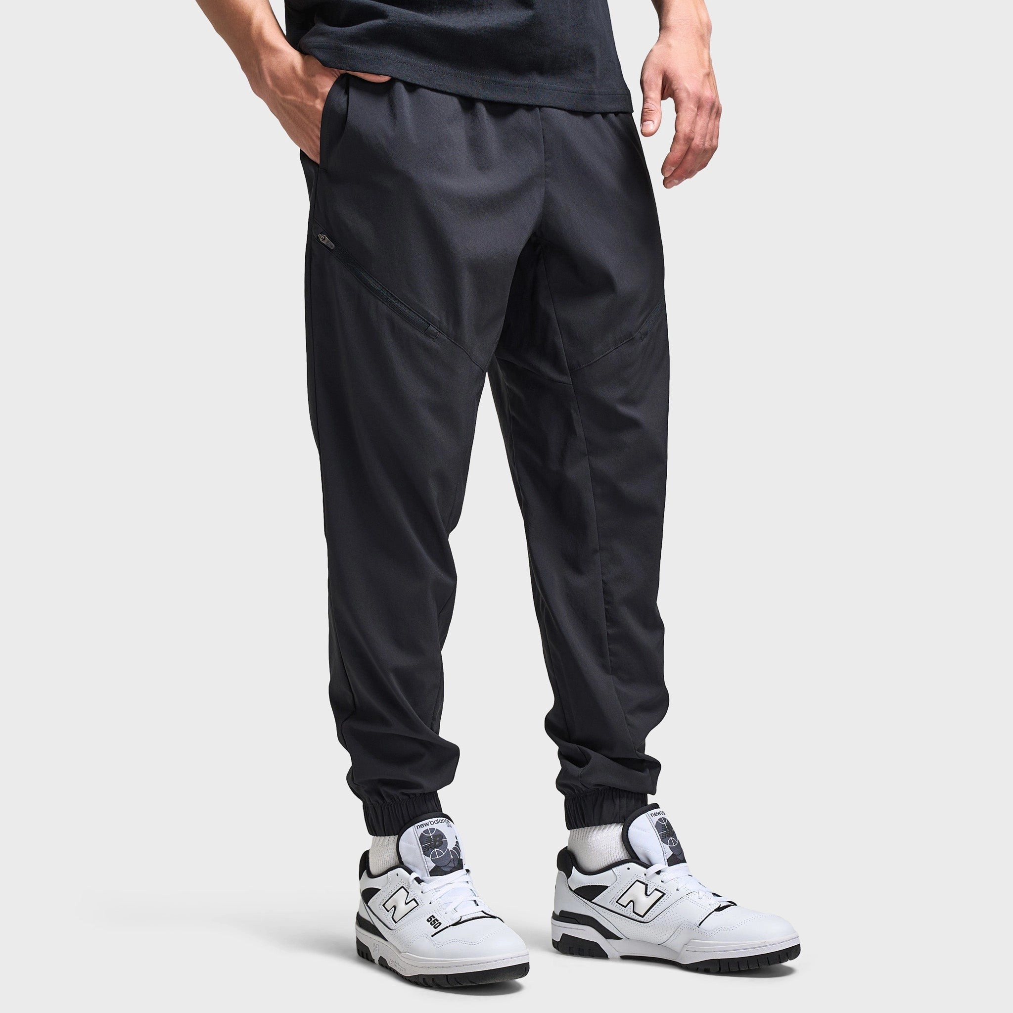 New Balance Woven Zip Pocket Pants Black / Slate Grey