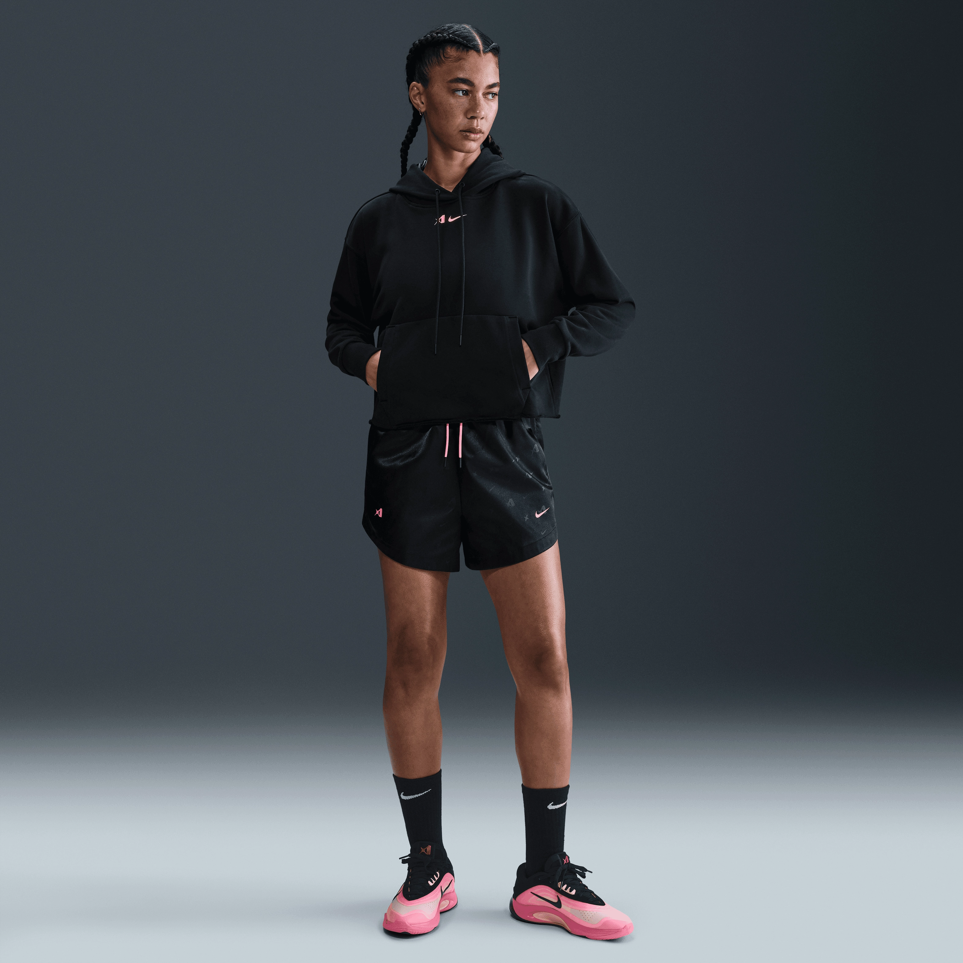 Nike A'ja Wilson Women's Oversized Cropped Basketball Hoodie