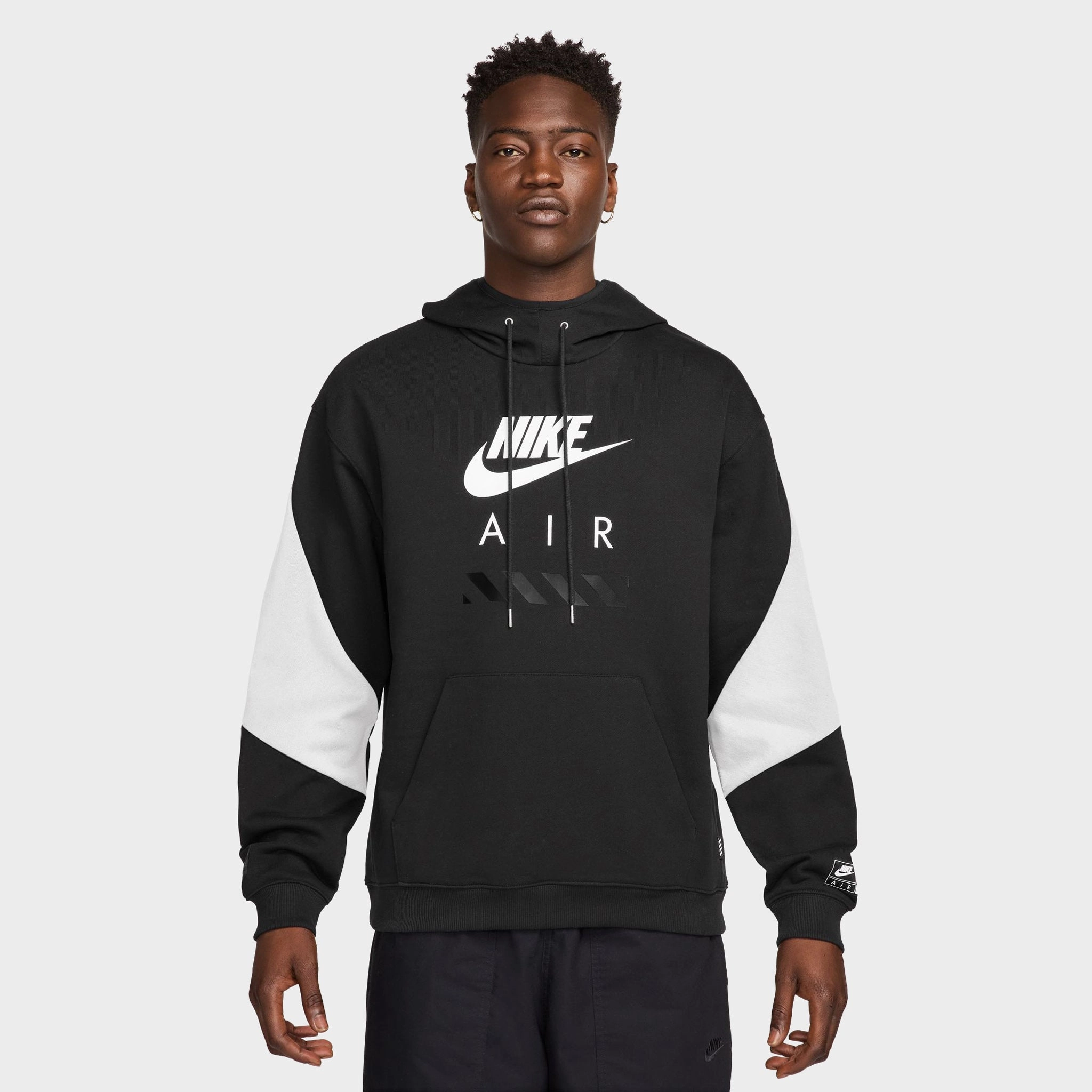 Nike Air Fleece Hoodie Black / White - White