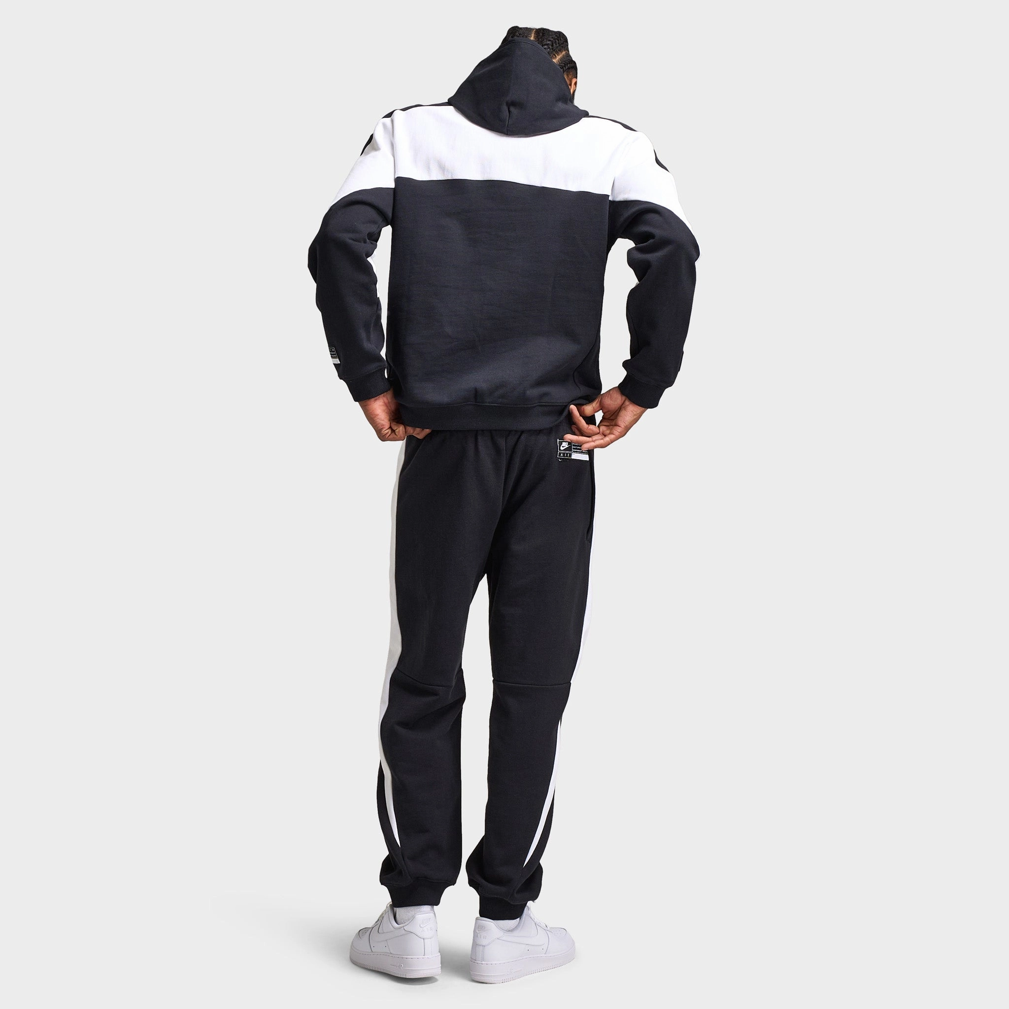 Nike Air Fleece Hoodie Black / White - White