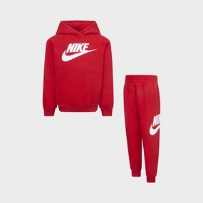 Nike Children's Club Fleece Hoodie Set / University Red