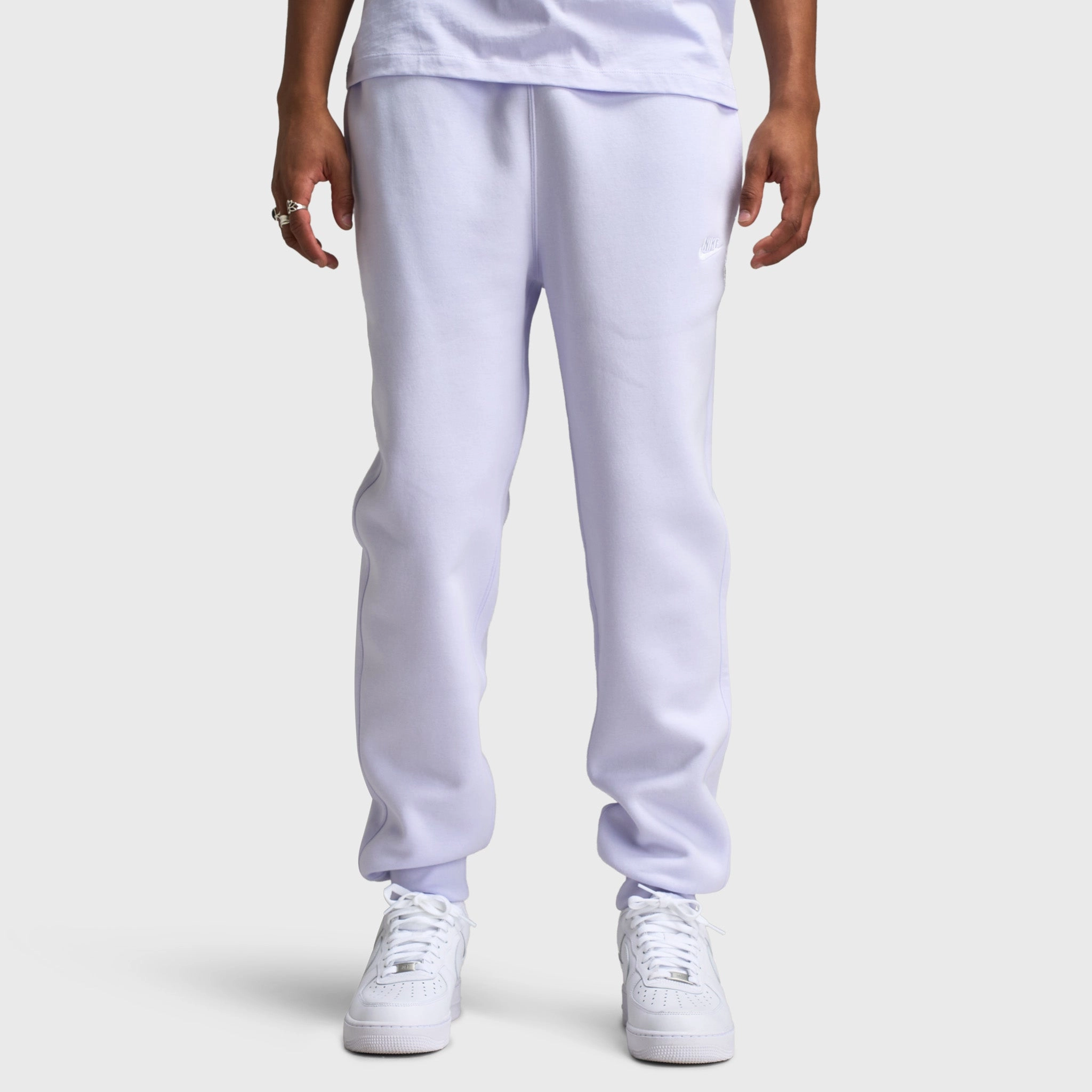 Nike Club Fleece Joggers Amethyst Tint - White