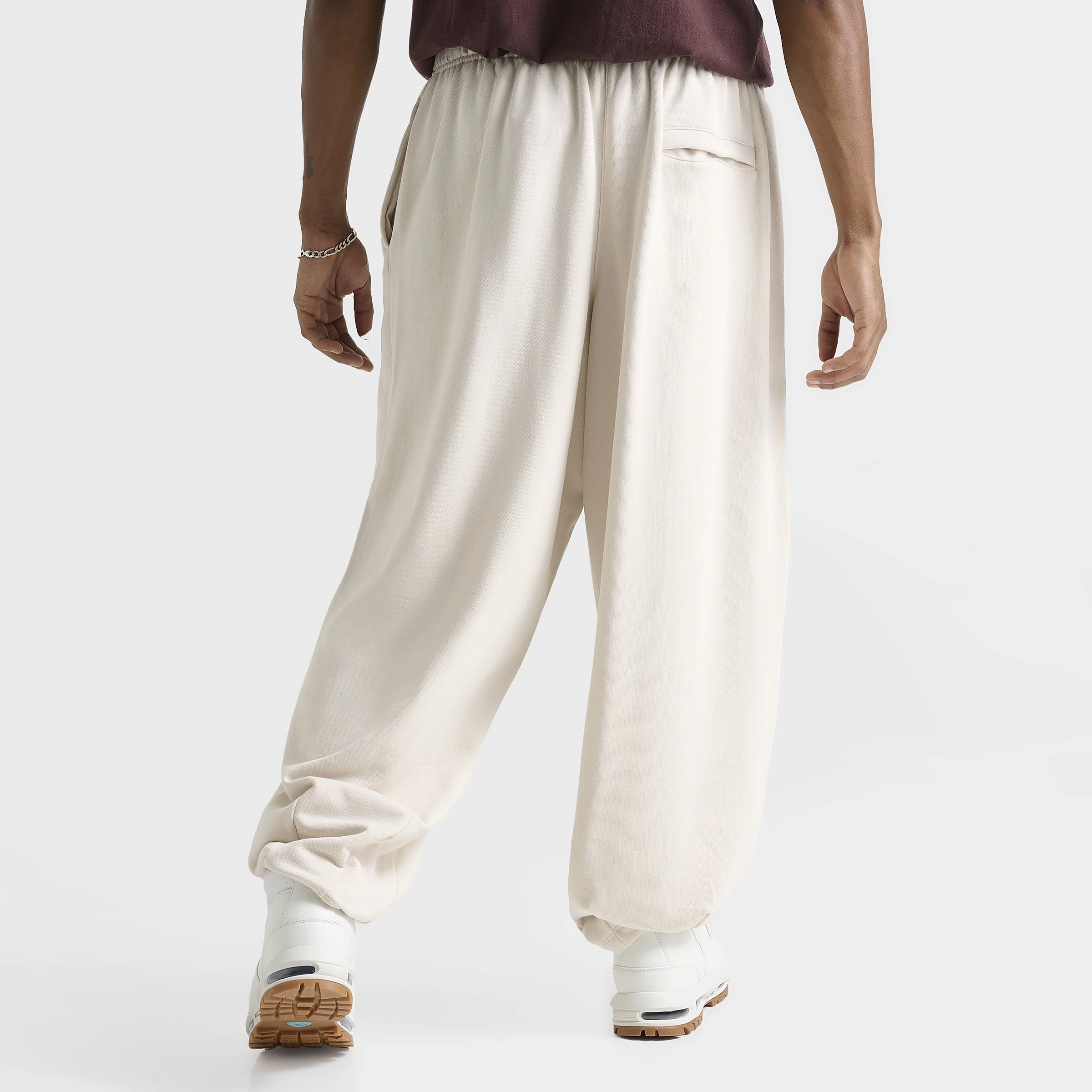 Nike Club Fleece Oversized French Terry Pants Lt Orewood Brn / Lt Orewood Brn - White