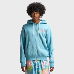 Nike Club Full Zip Hoodie Sweet Denim Turq / Red Stardust - Red Stardust