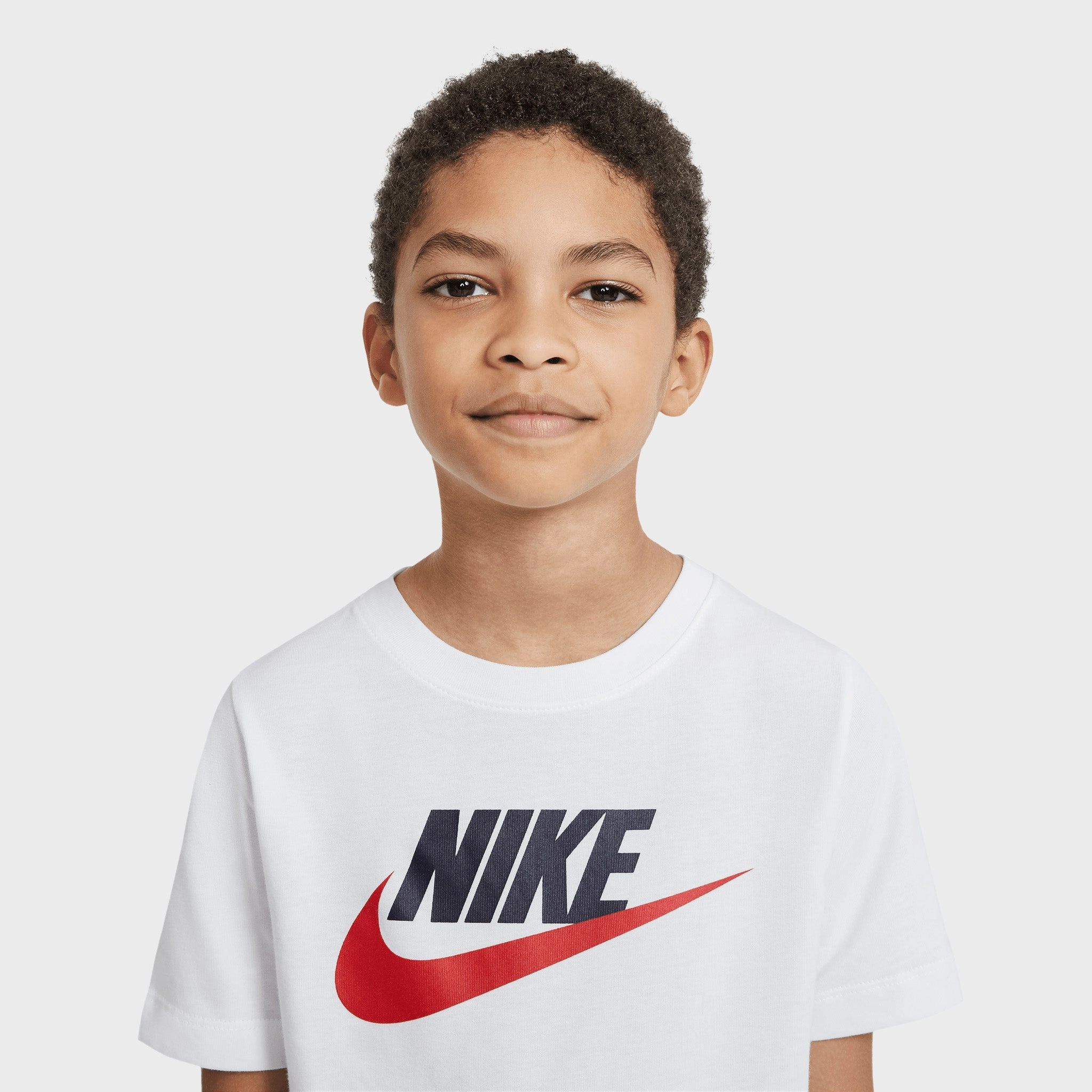 Nike Junior Boys' Sportswear Futura Icon T-shirt White / Obsidian - University Red
