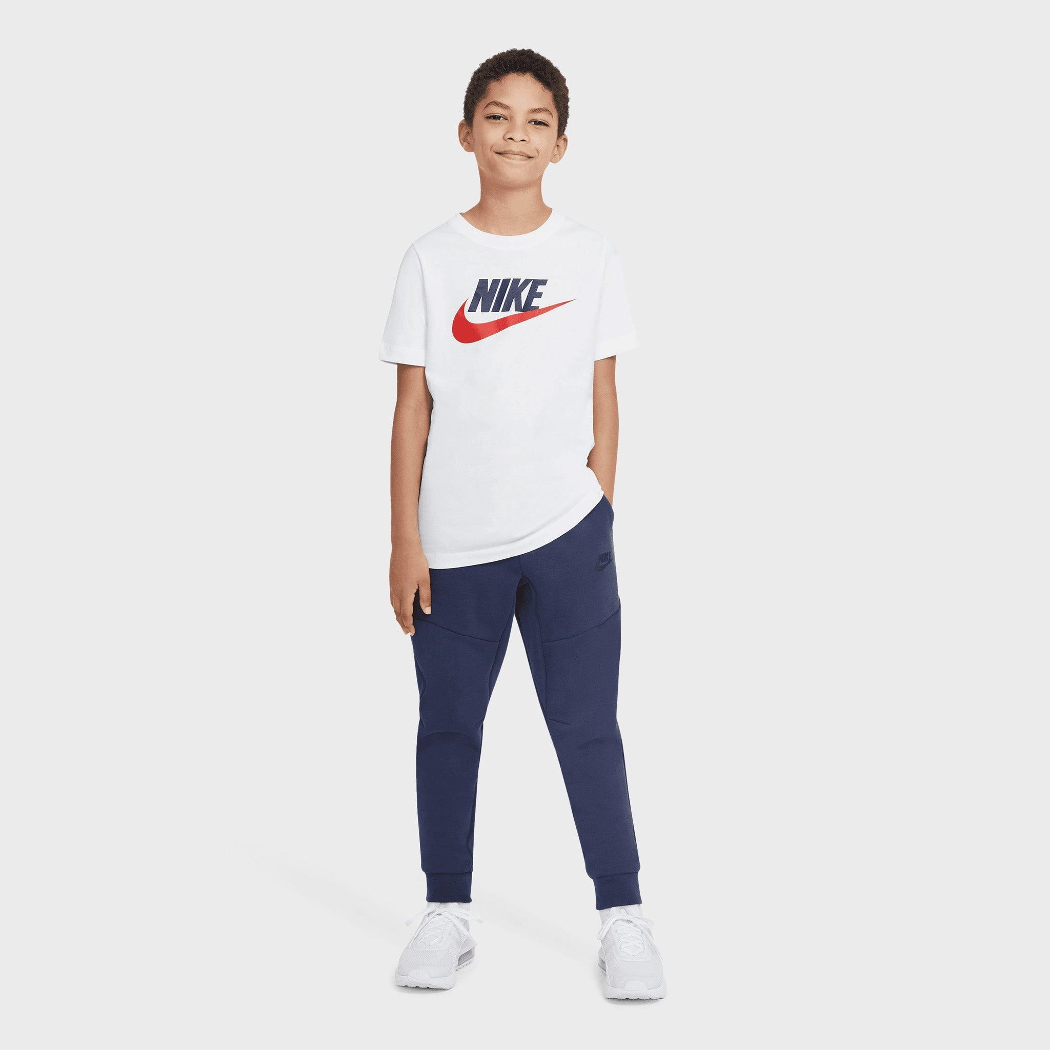 Nike Junior Boys' Sportswear Futura Icon T-shirt White / Obsidian - University Red