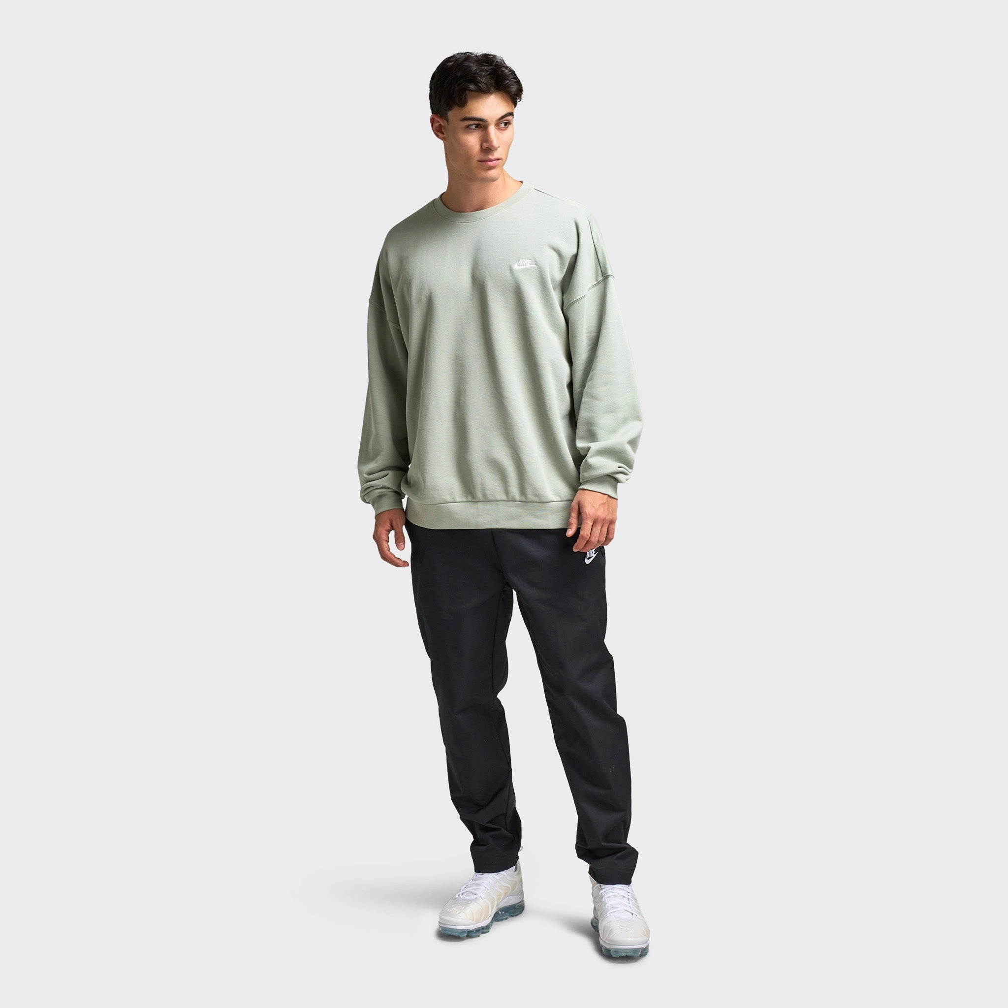 Nike Sportswear Club Fleece Oversized Crewneck Jade Horizon / White