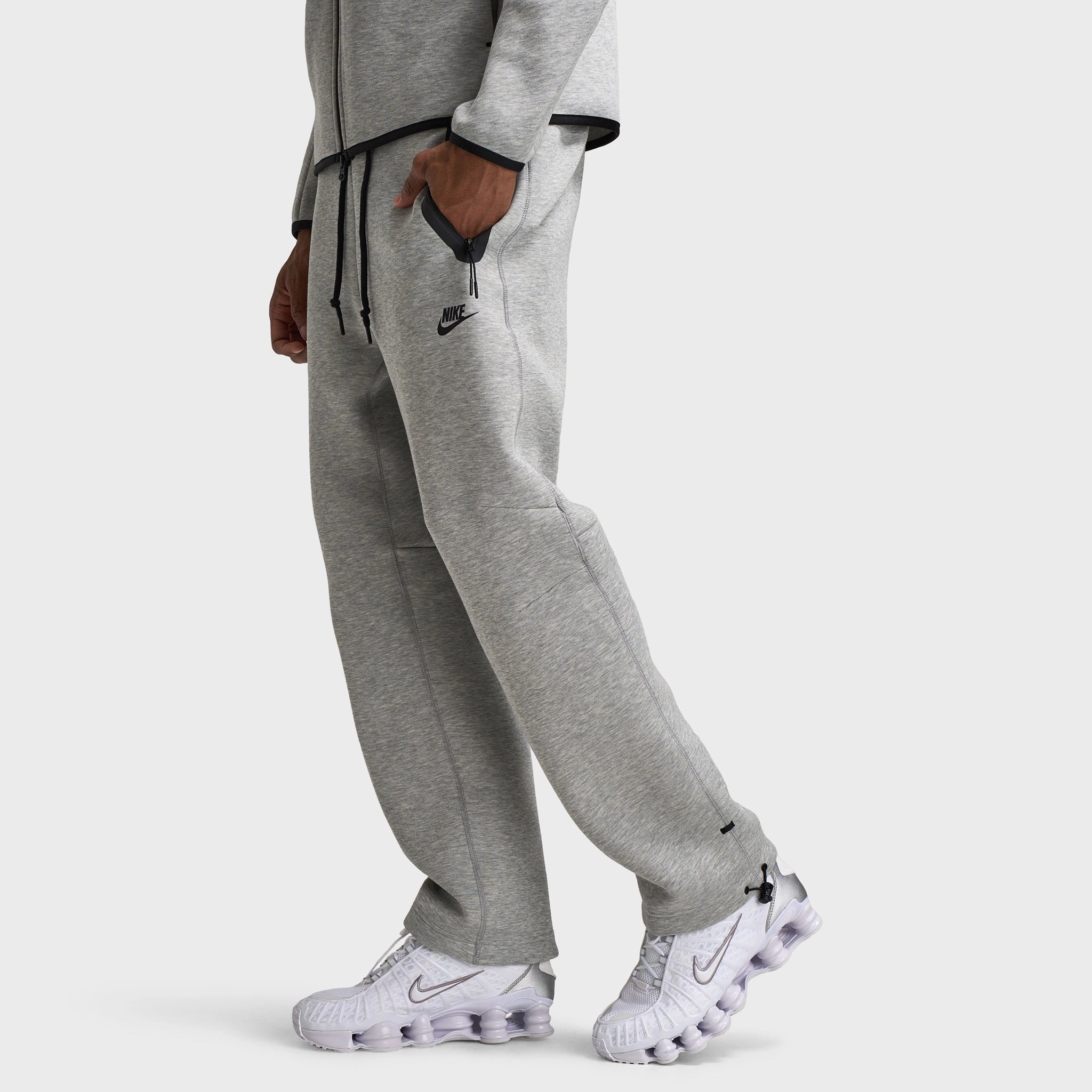 Nike Tech Fleece Open Hem Joggers Dark Heather Grey / Black