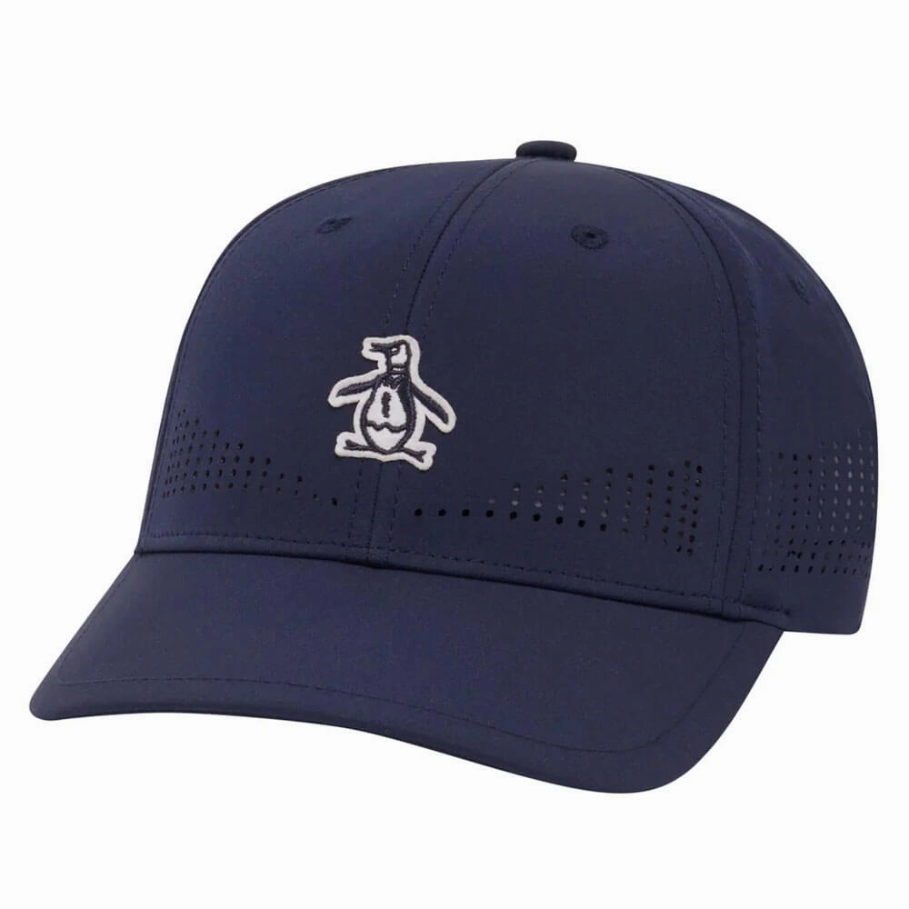 Original Penguin Country Club Perforated Golf Cap Black Iris - SP25 Women
