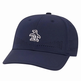 Original Penguin Country Club Perforated Golf Cap Black Iris - SP25 Women